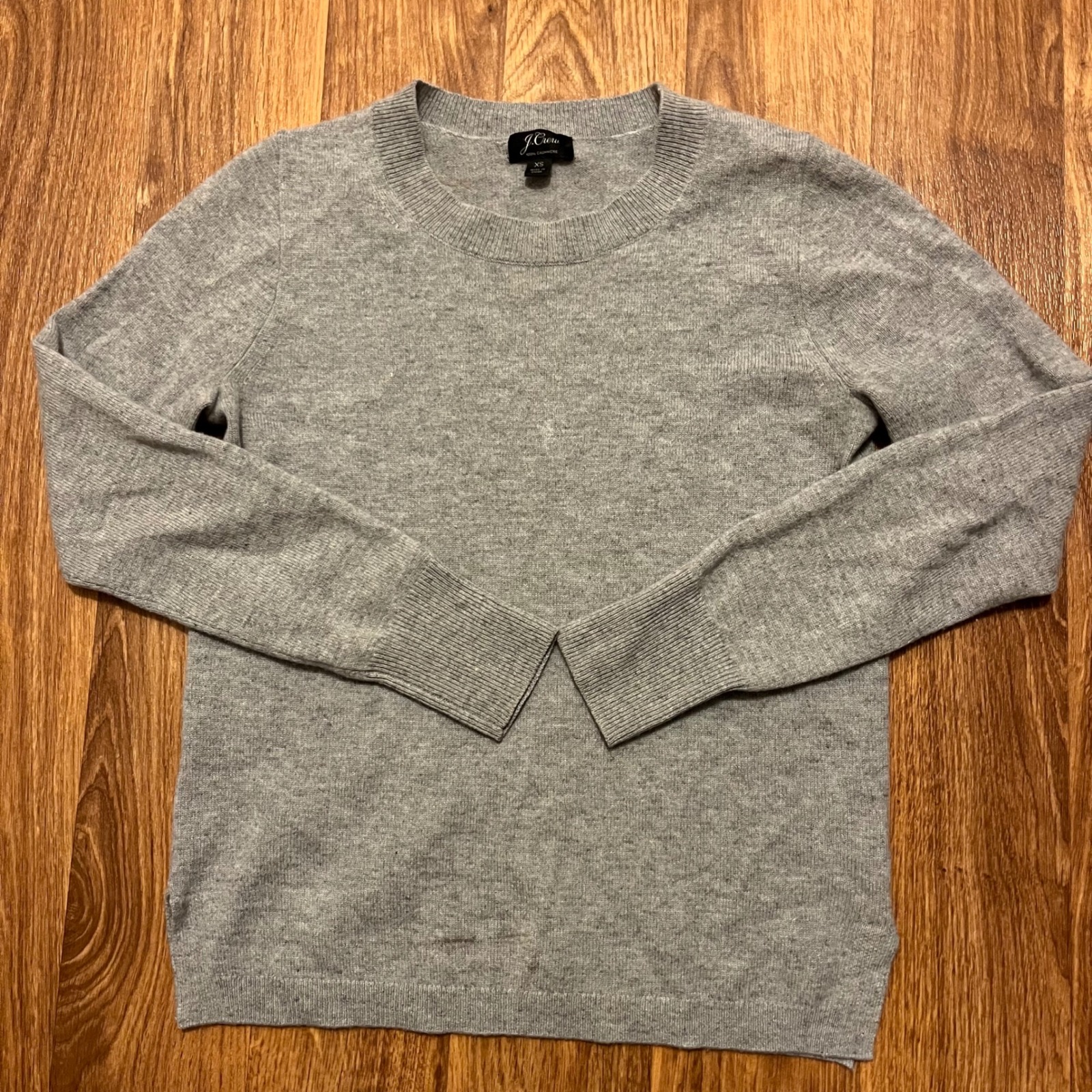 J Crew Cashmere Sweatshirt Women Xs Gray 100% Cashmere